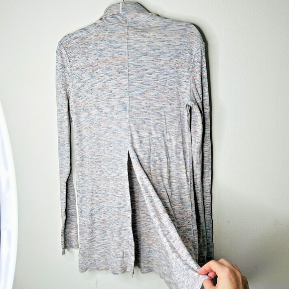 We The Free Ivory Multi-Color Long Sleeve Open Back Turtleneck Tunic Medium - Picture 1 of 15